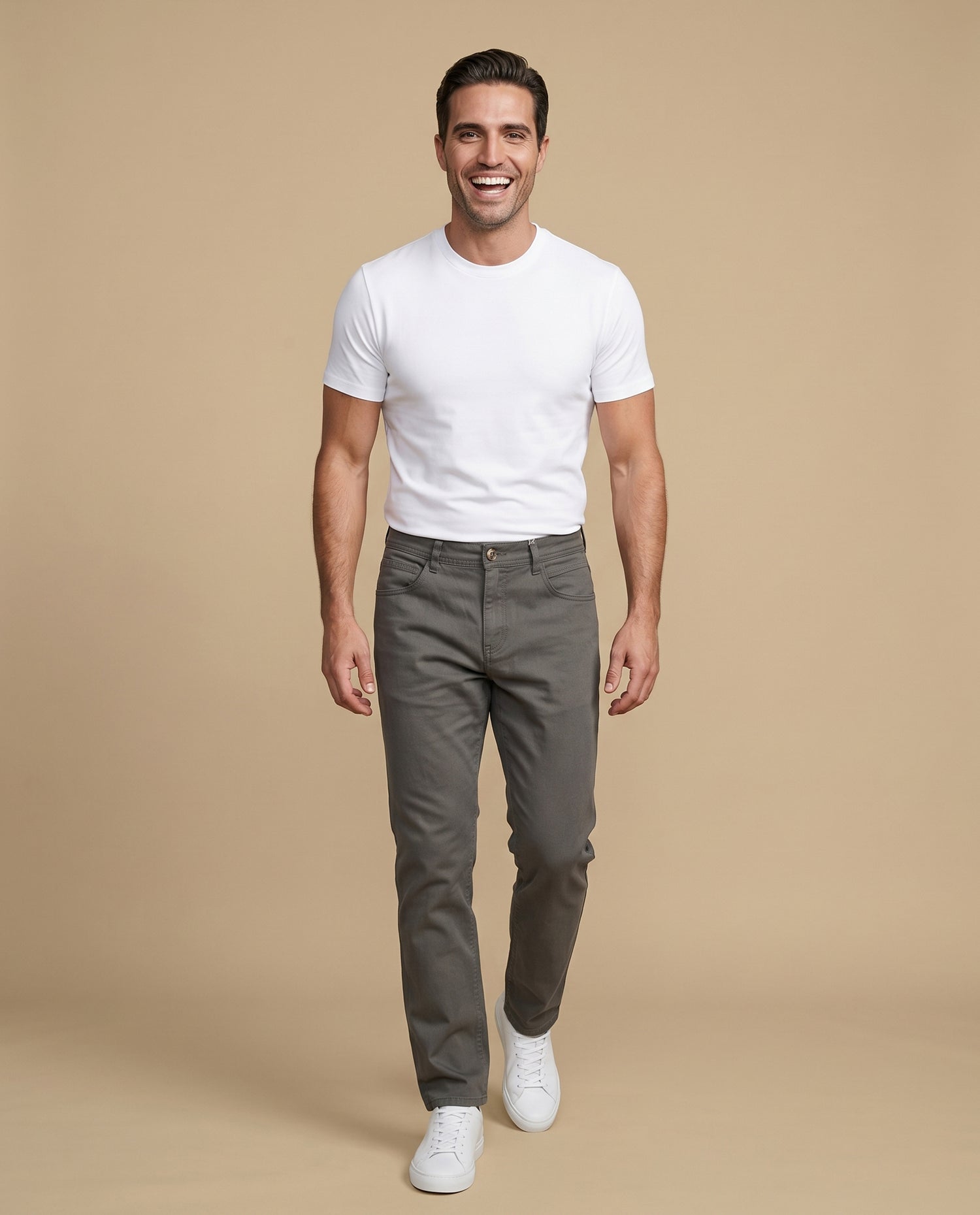 Pantalón slim denim pesado - Verde