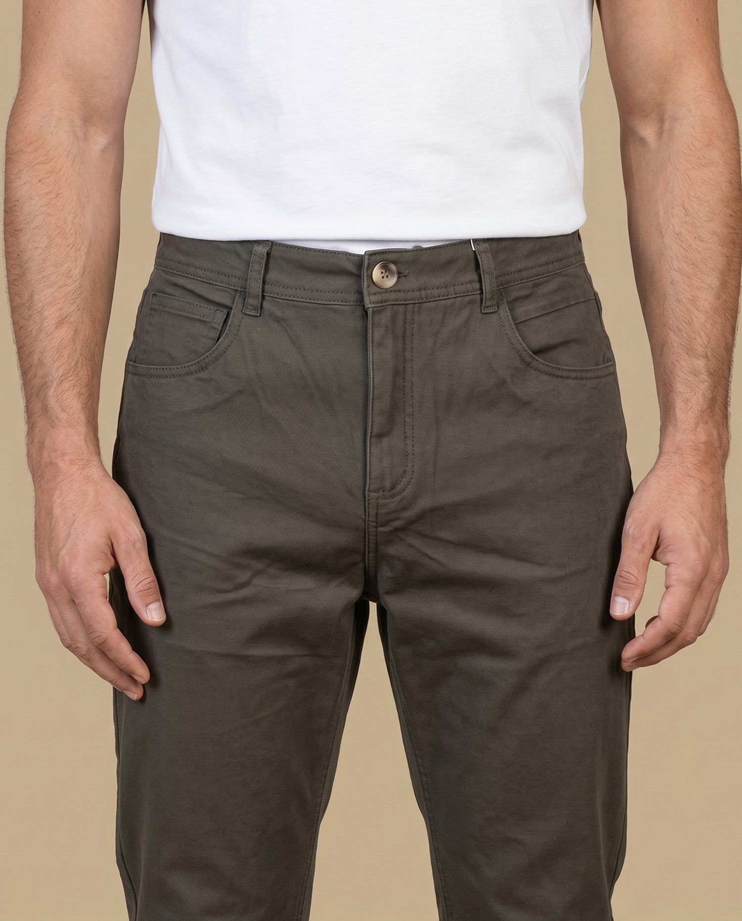 Pantalón slim denim pesado - Verde