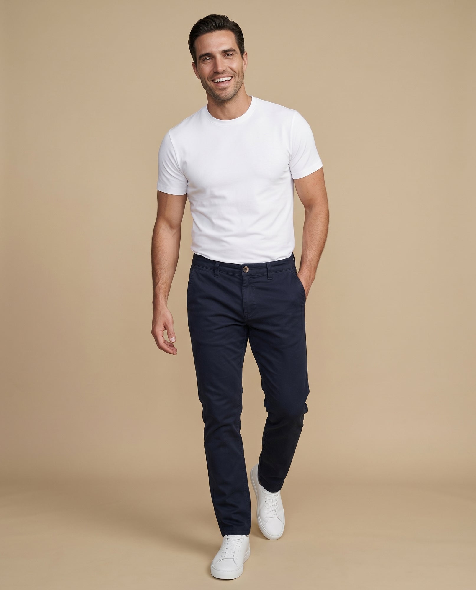 Pantalón Slim Algodón Hombre - Azul 34_335E305_AZU174724_0