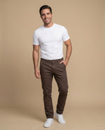 Pantalón Slim Algodón Hombre - Café