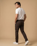 Pantalón Slim Algodón Hombre - Café