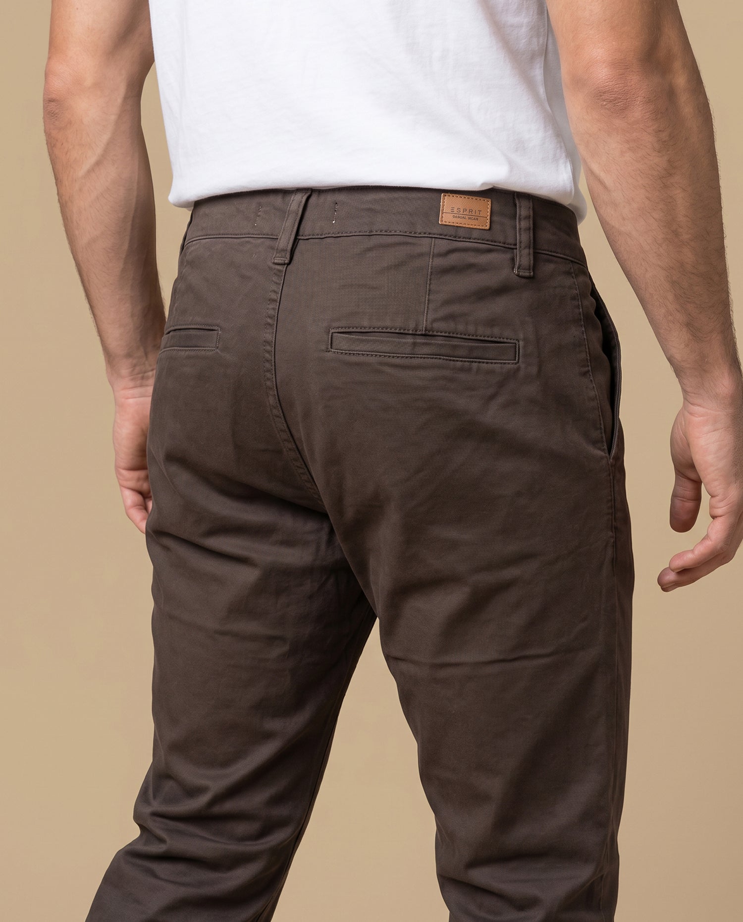 Pantalón Slim Algodón Hombre - Café