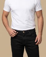 Pantalón slim algodón elastano - Negro