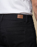 Pantalón slim algodón elastano - Negro