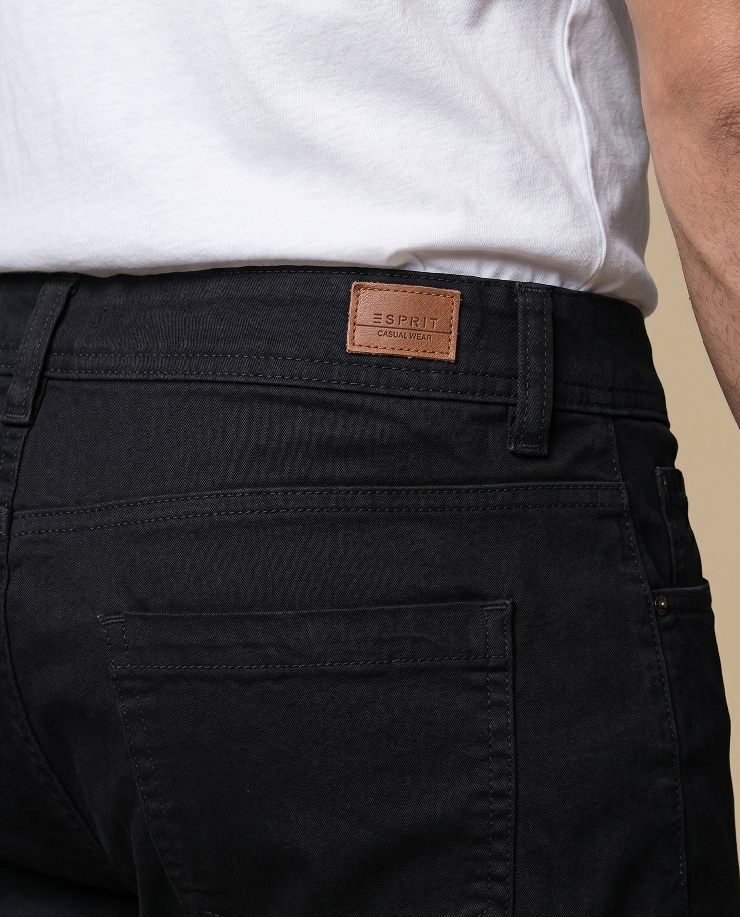 Pantalón slim algodón elastano - Negro
