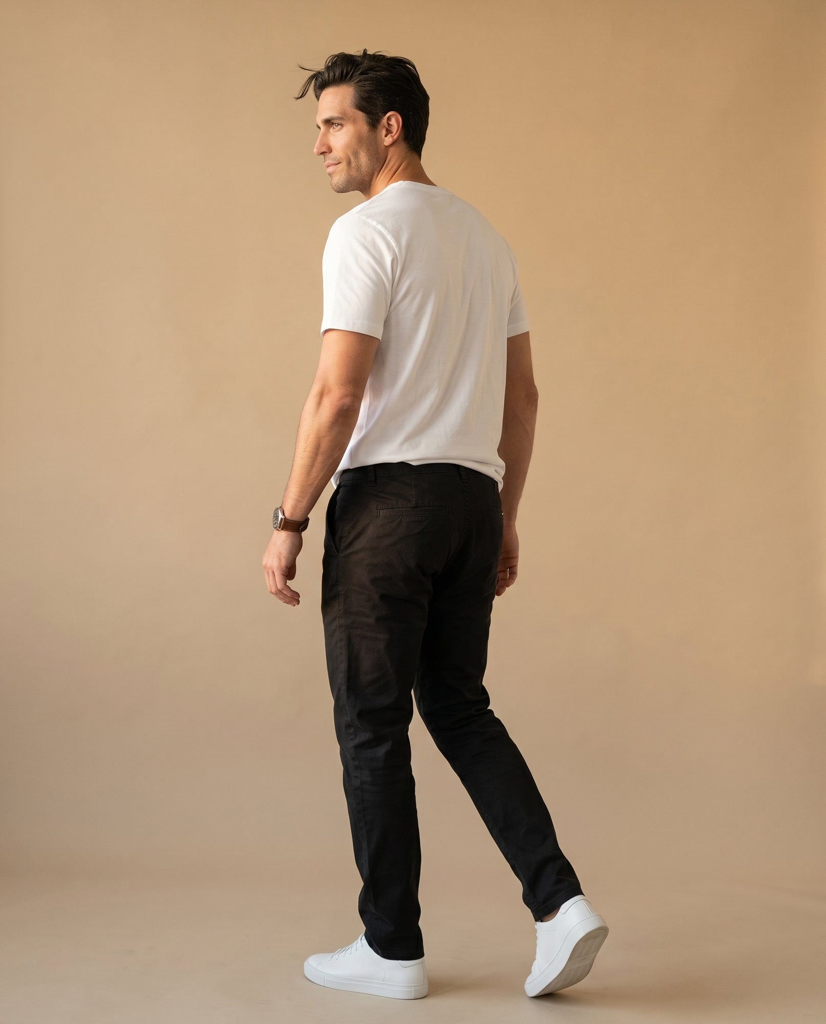 Pantalón slim algodón hombre - Negro 34_335E307_NEG194007_4