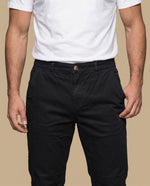 Pantalón slim algodón hombre - Negro