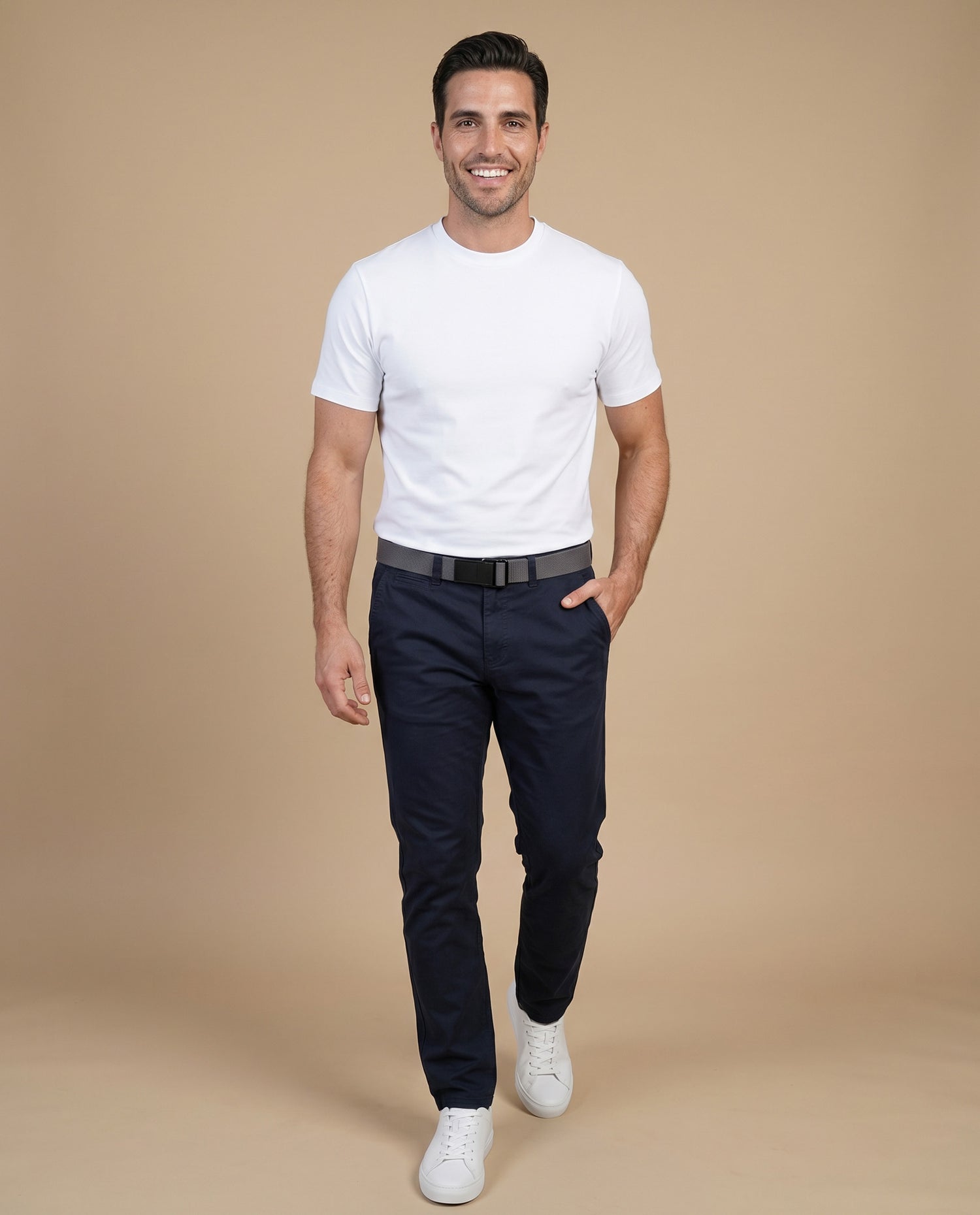 Pantalón Slim Recto Hombre - Azul