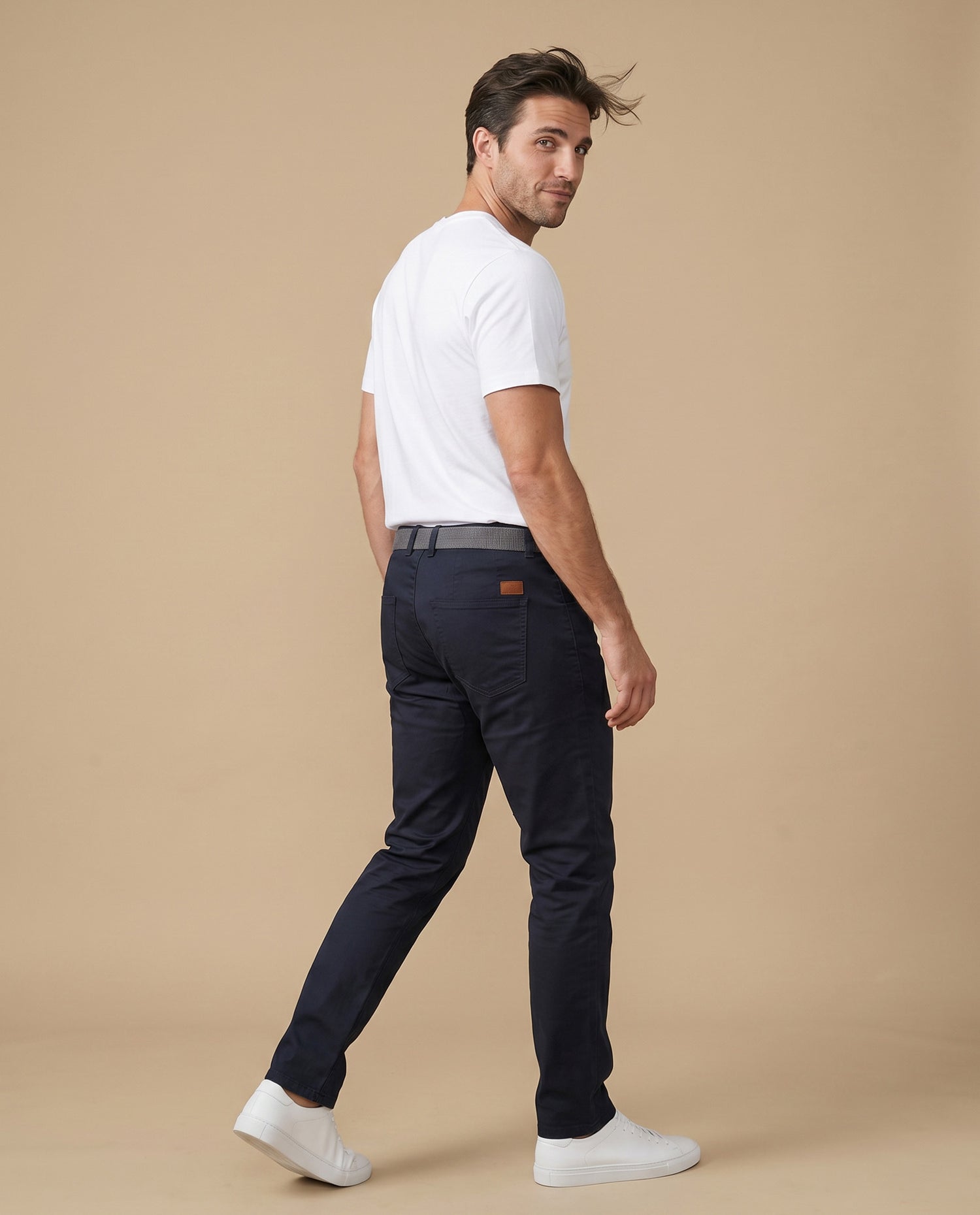 Pantalón Slim Recto Hombre - Azul