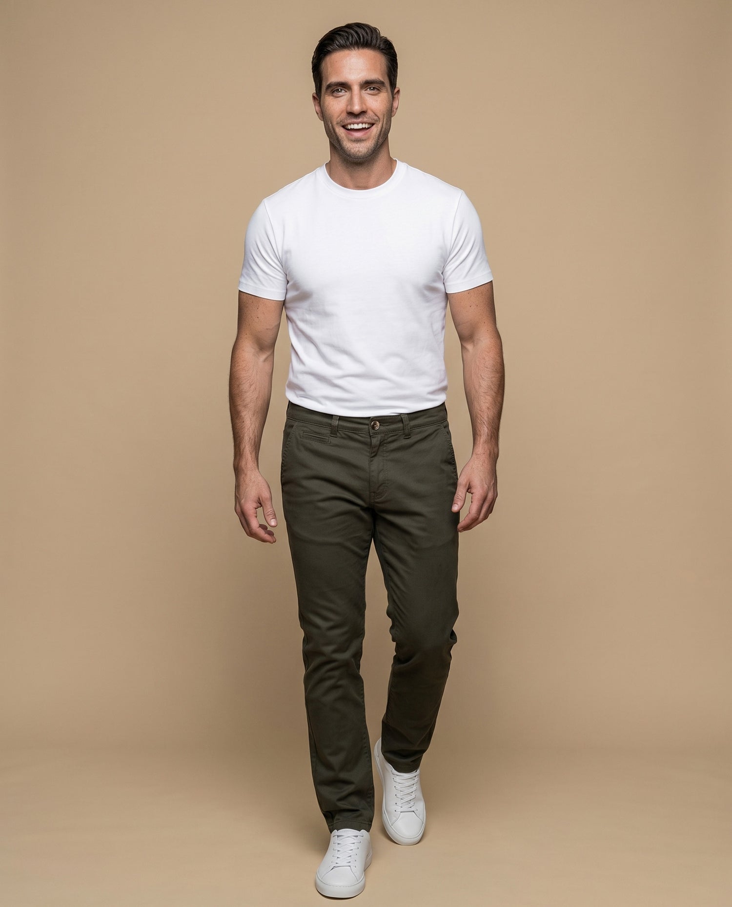 Pantalón hombre tiro medio - Verde