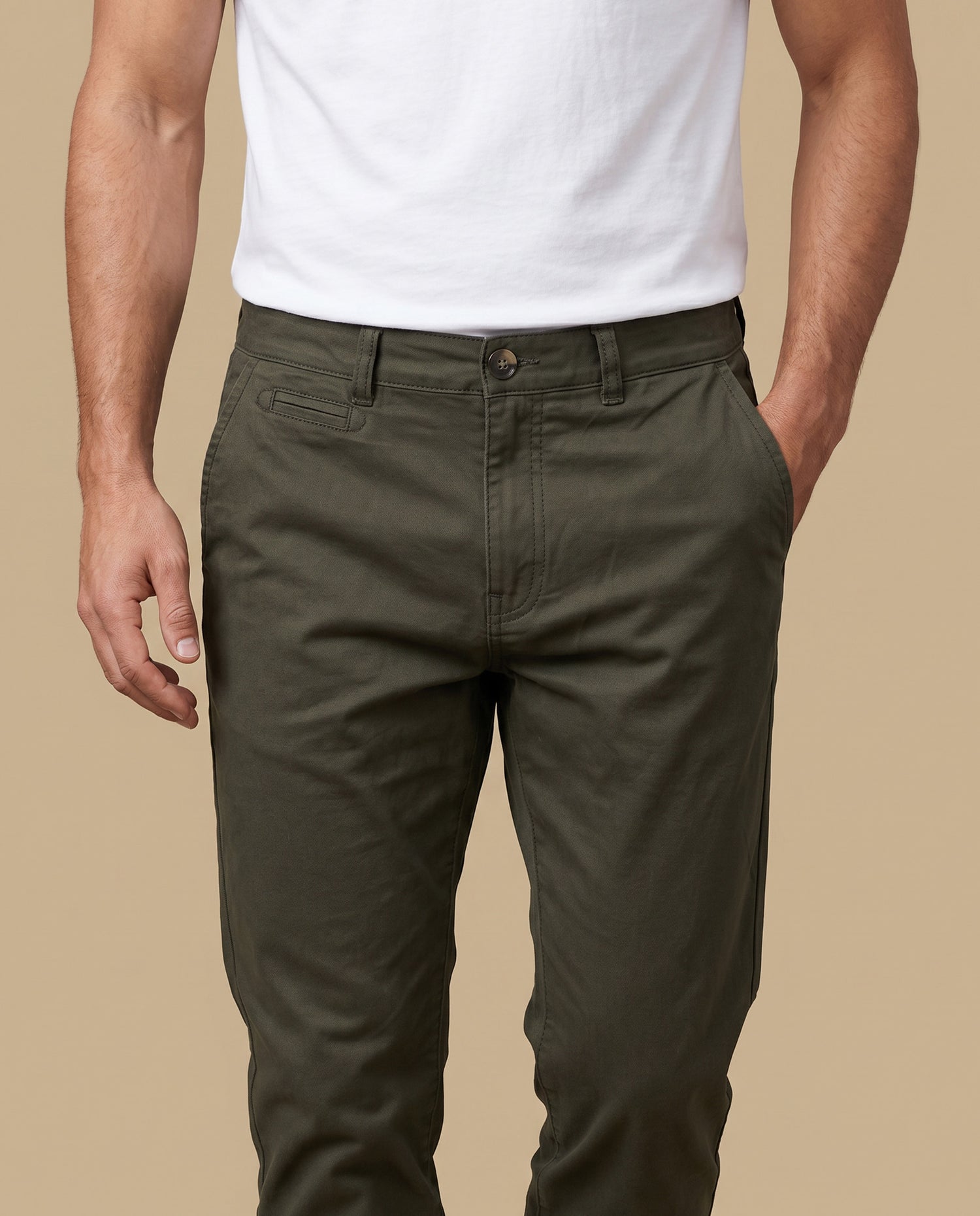 Pantalón hombre tiro medio - Verde
