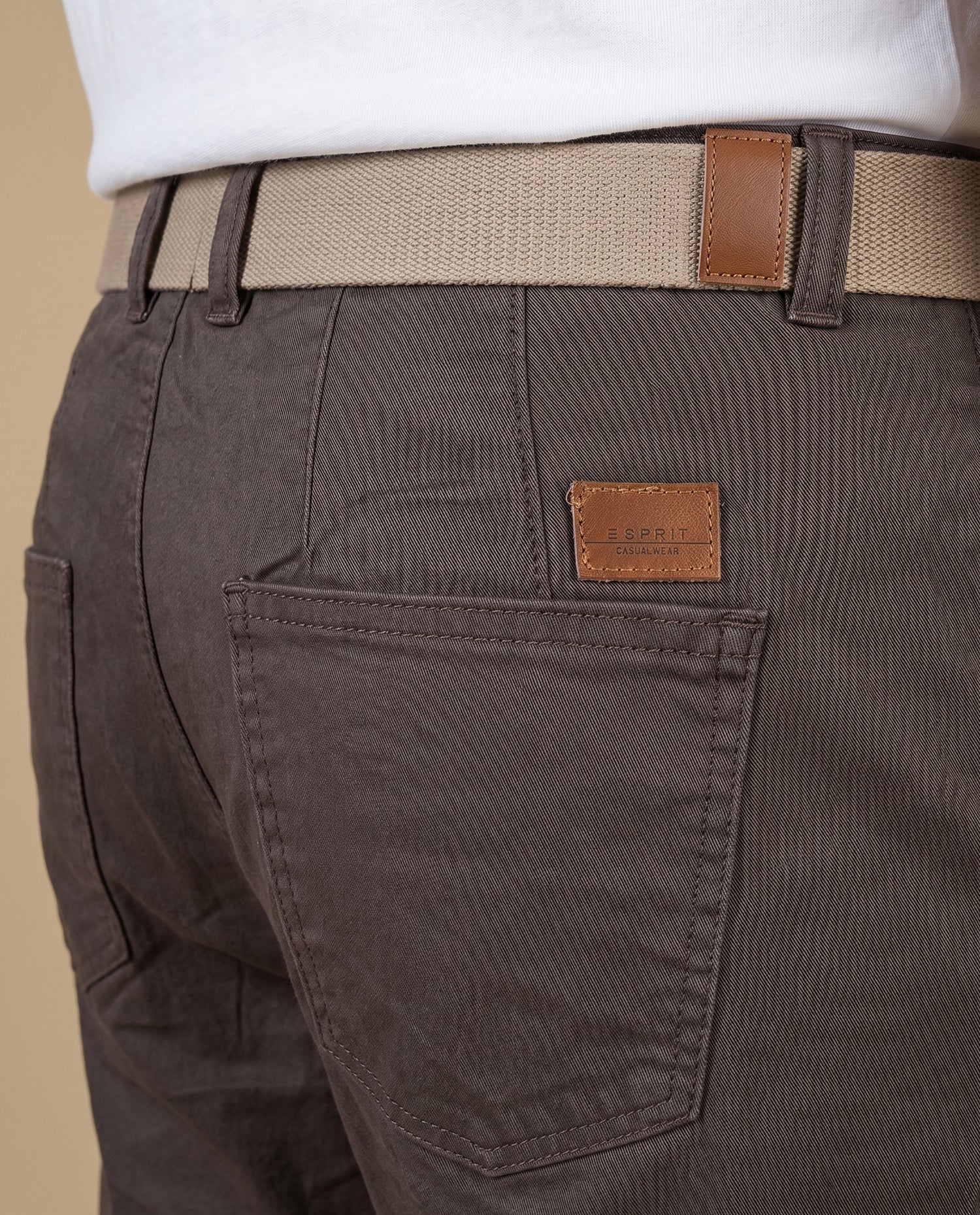 Pantalón Slim Hombre Esprit - Café