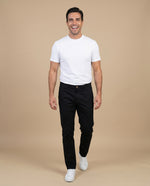 Pantalón corte slim sólido - Negro