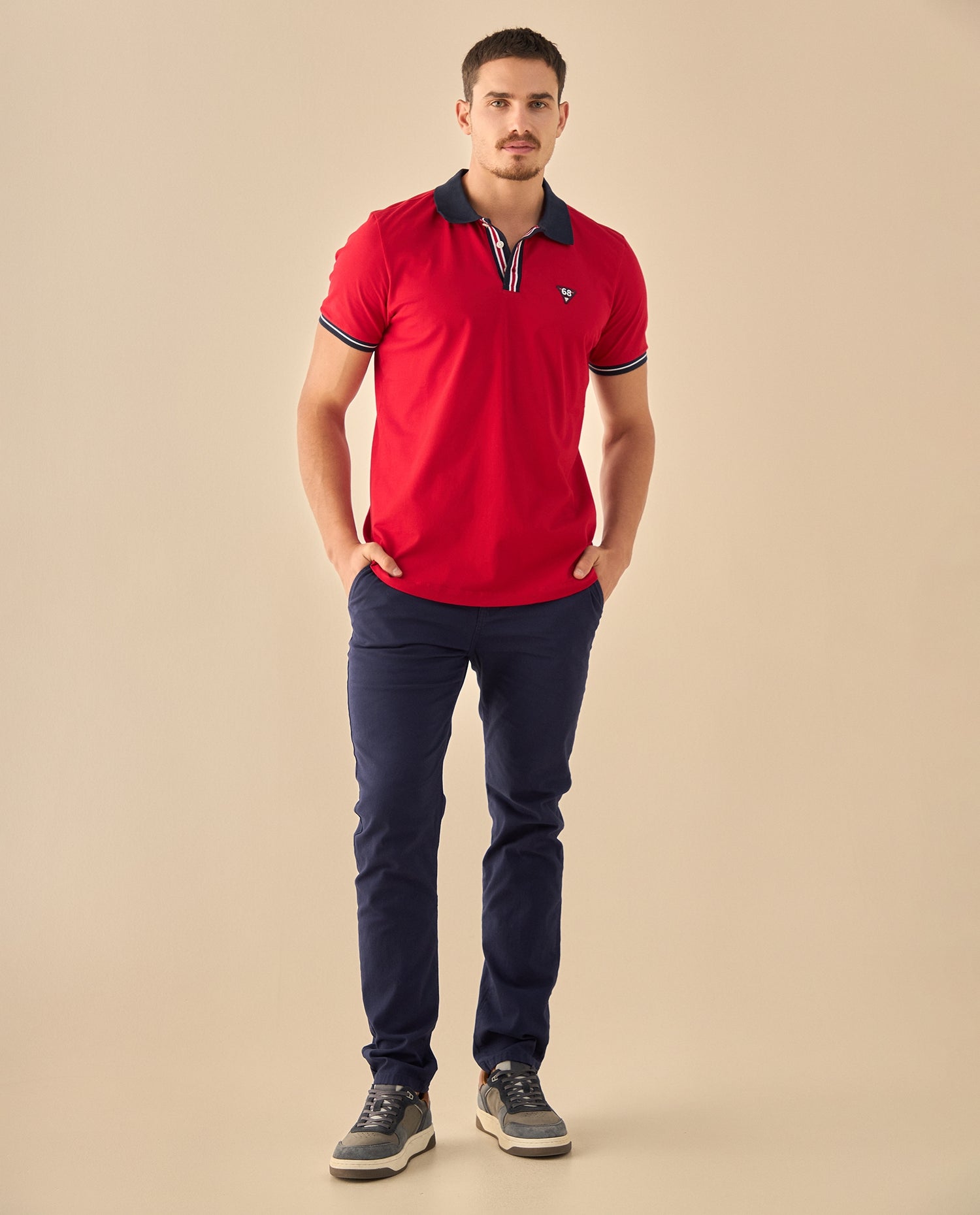 Pantalón Corte Recto Premium - Azul