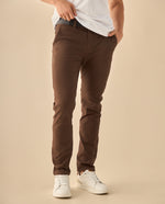 Pantalón con Cintura Elástica Interna - Cafe