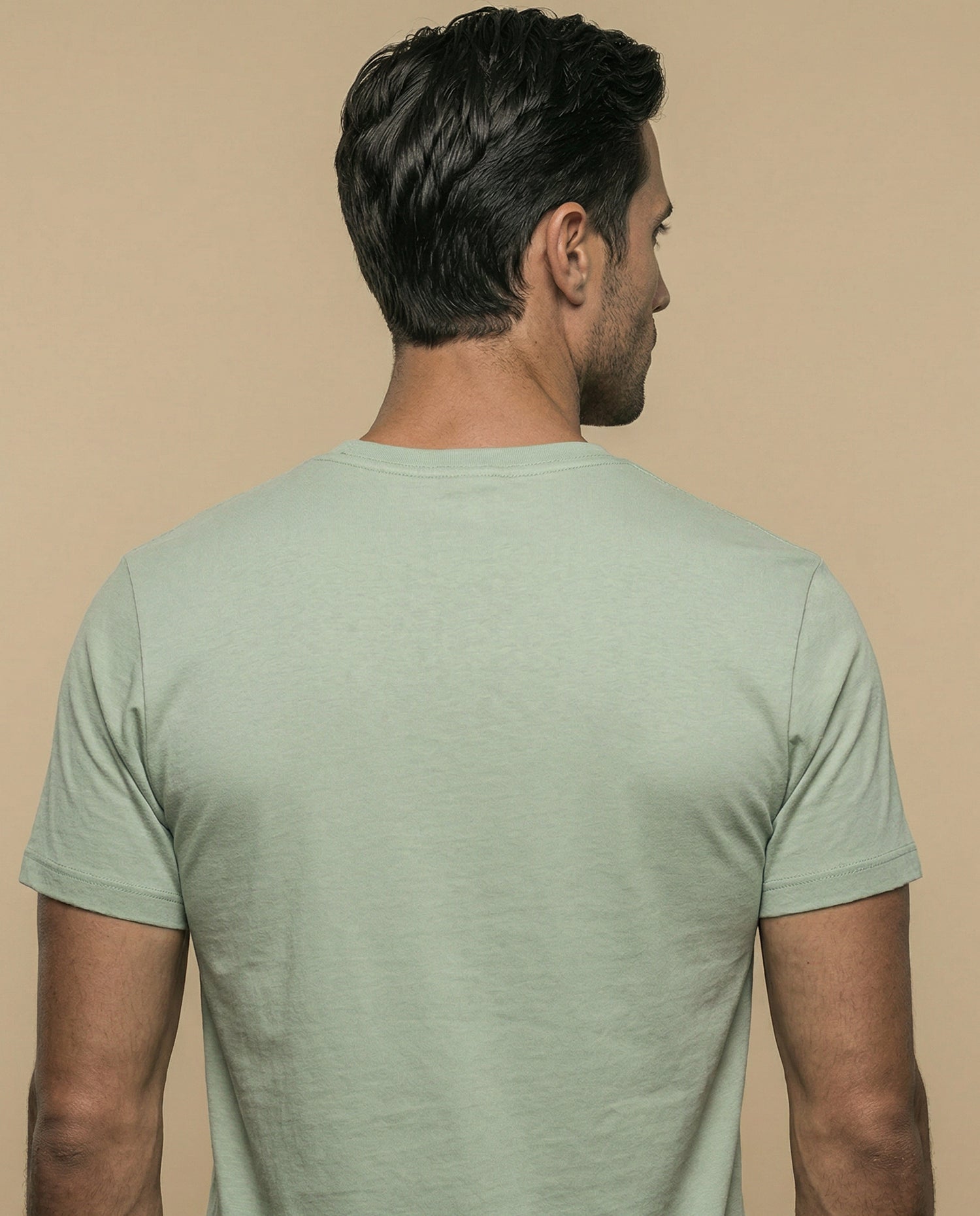Camiseta estampada con gráfico de palmeras - Verde