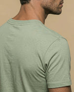 Camiseta estampada con gráfico de palmeras - Verde