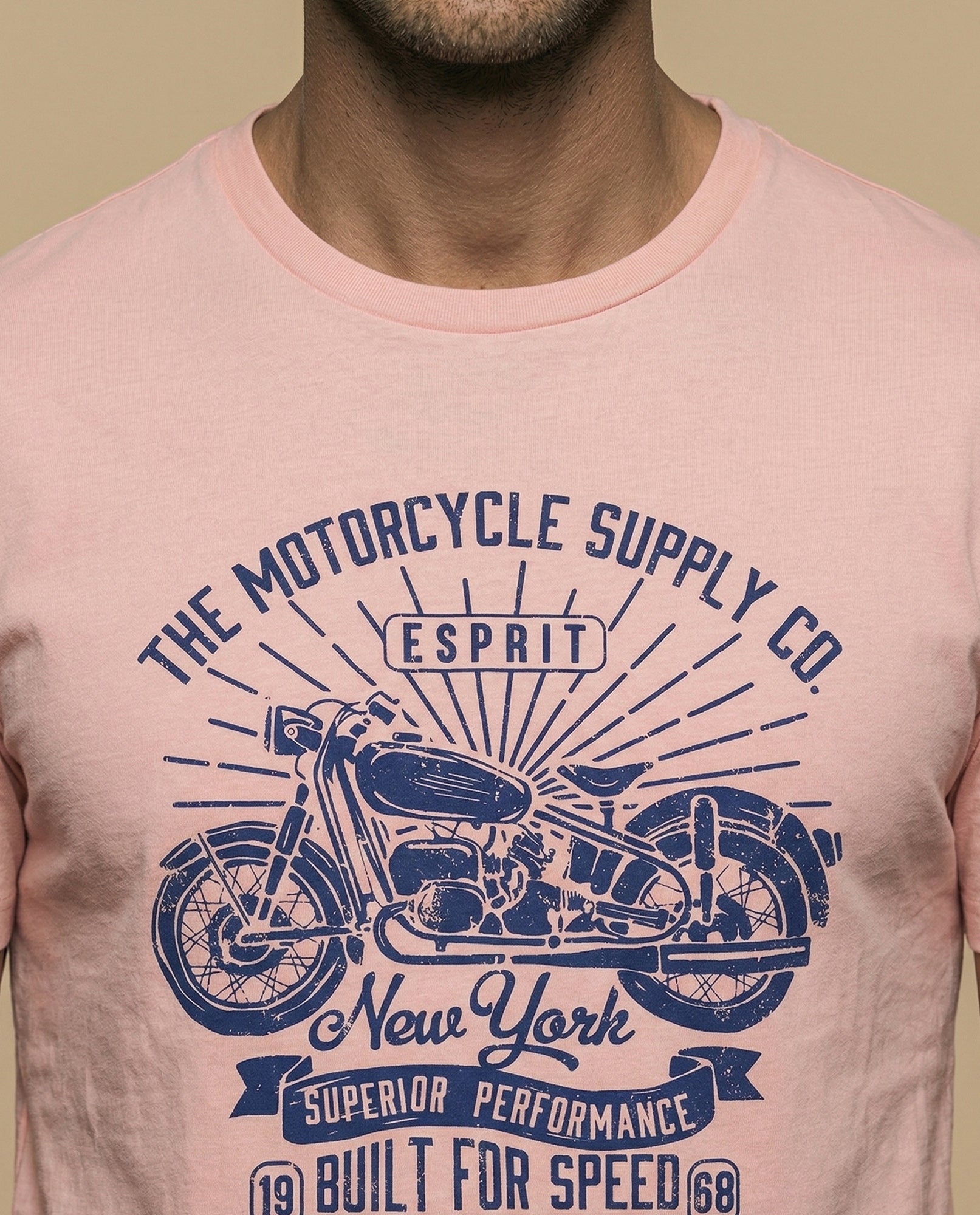 Camiseta estampada con motocicleta - Rosa 34_342E303_ROS163115_3