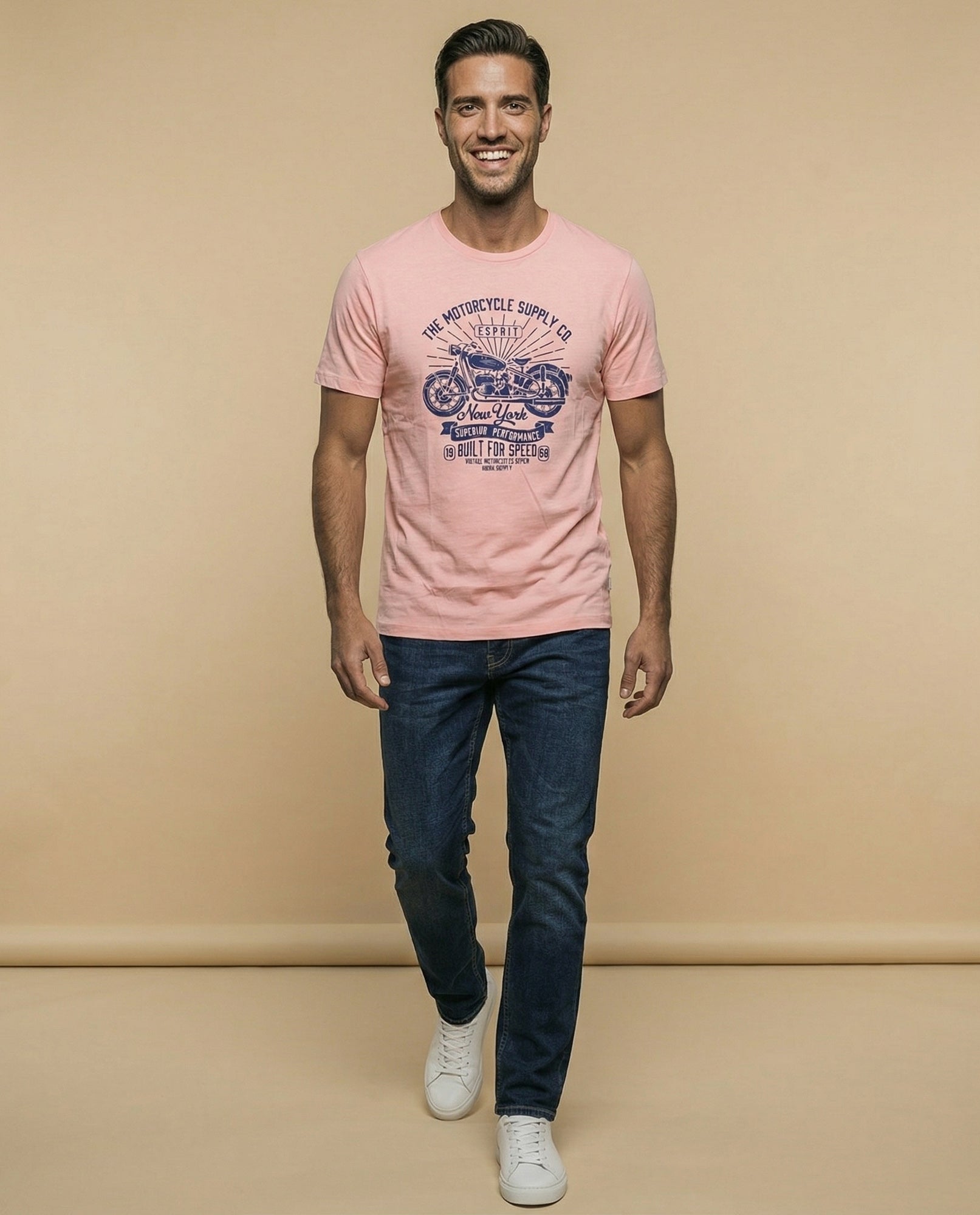 Camiseta estampada con motocicleta - Rosa 34_342E303_ROS163115_5