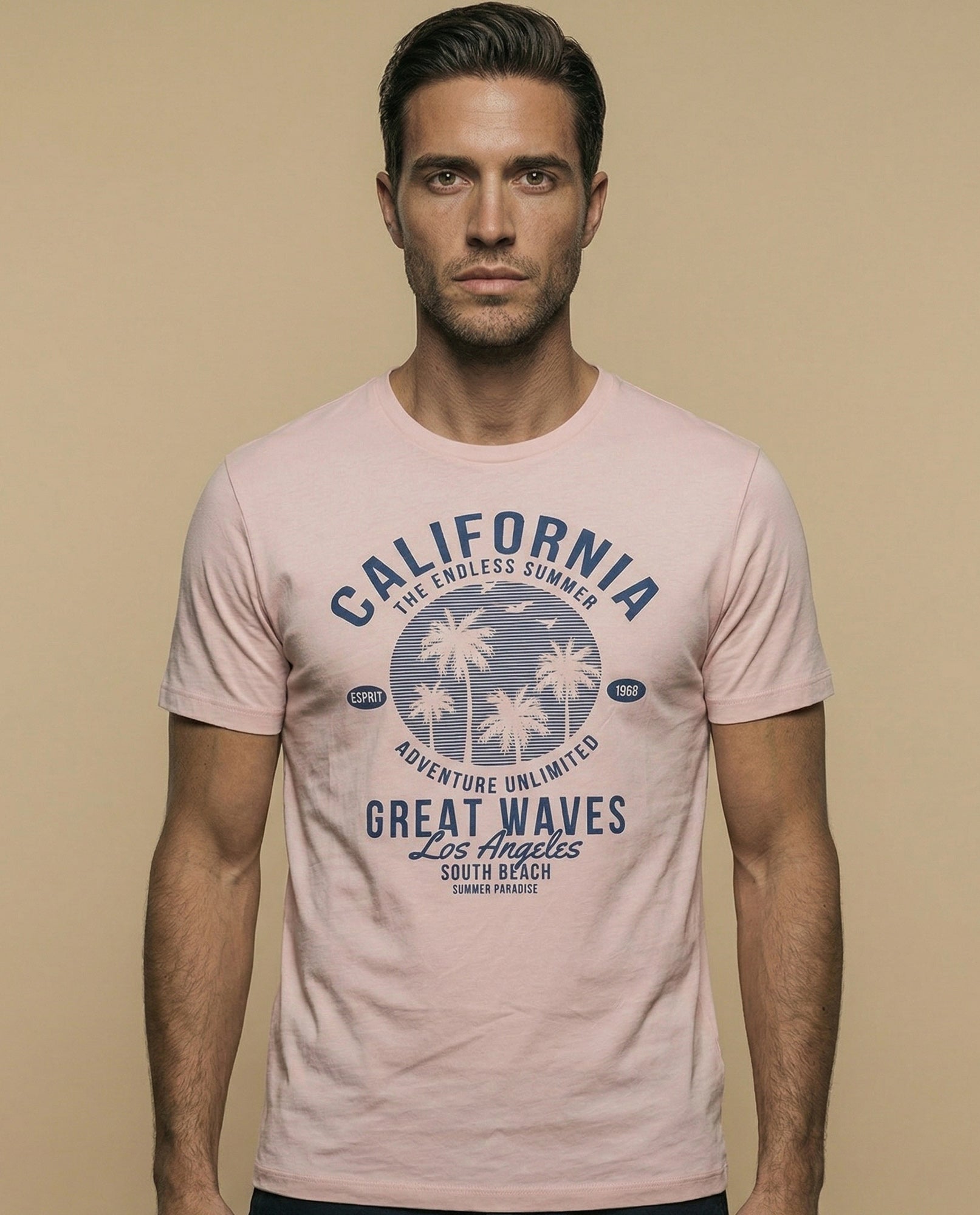 Camiseta con estampado gráfico cuello redondo - Rosa 34_345E315_ROS152210_0