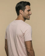 Camiseta con estampado gráfico cuello redondo - Rosa