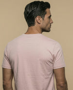 Camiseta con estampado gráfico cuello redondo - Rosa