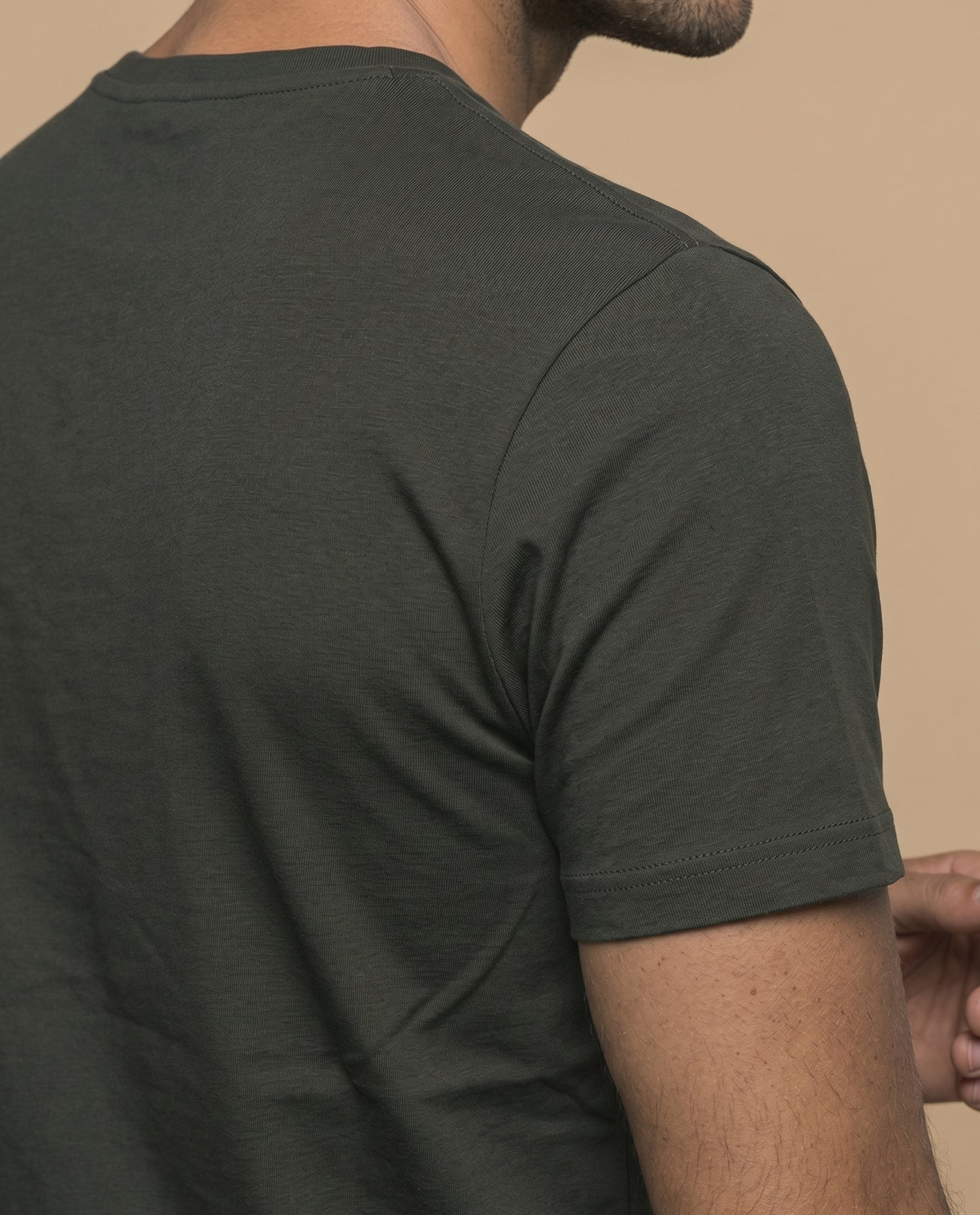 Camiseta manga corta con estampado universitario para hombre - Verde