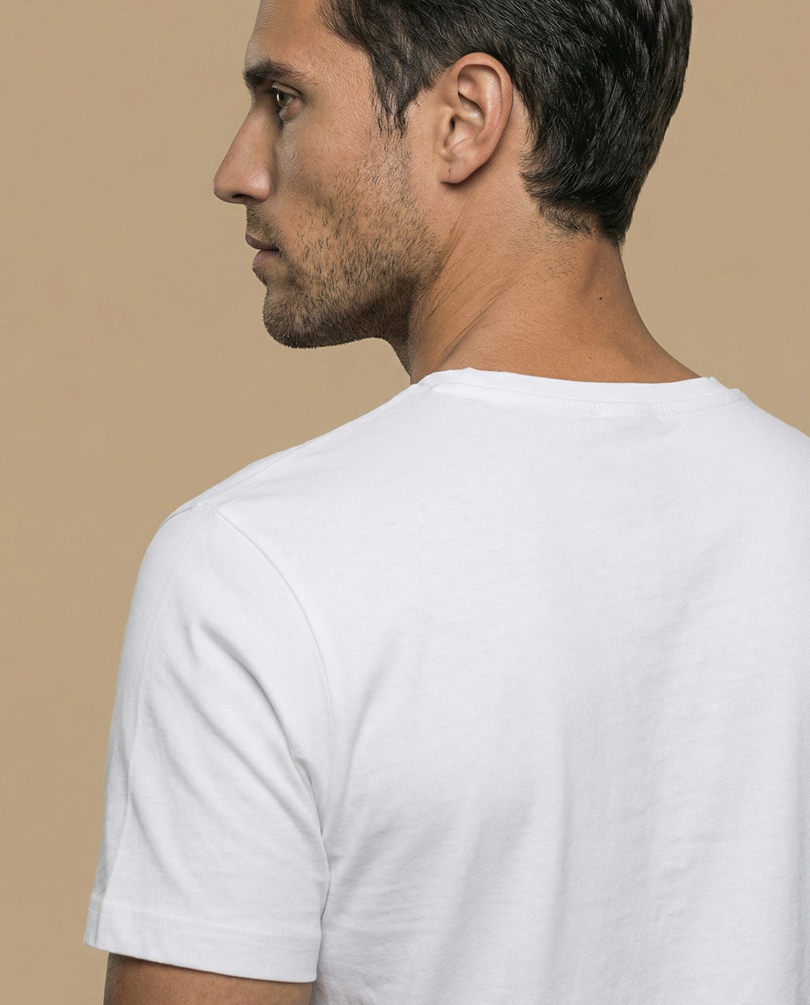 Camiseta manga corta con estampado tropical para hombre - Blanco 34_345F311_BLA110601_6