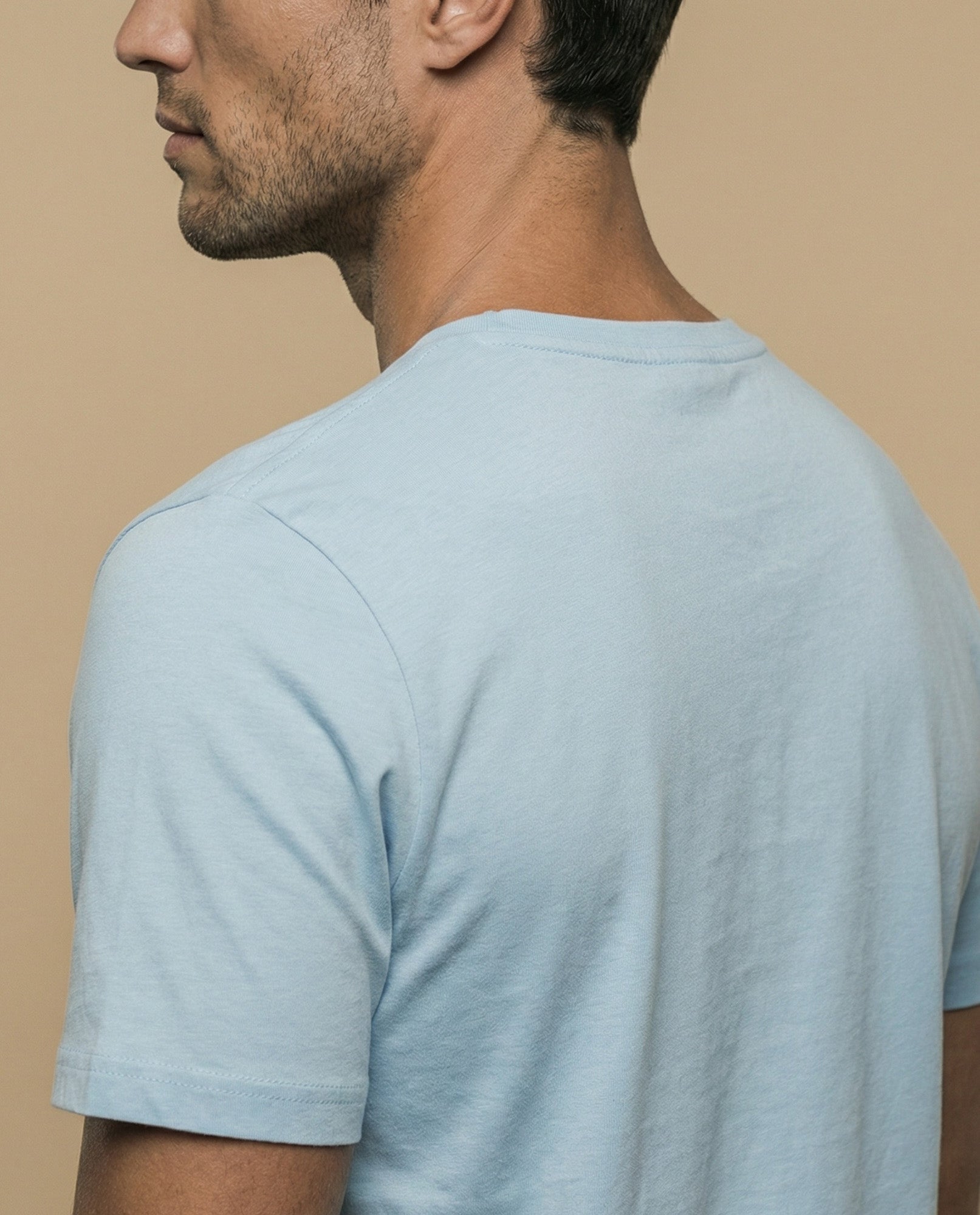 Camiseta básica manga corta con cuello redondo para hombre - Azul 34_345F316_AZU144310_6