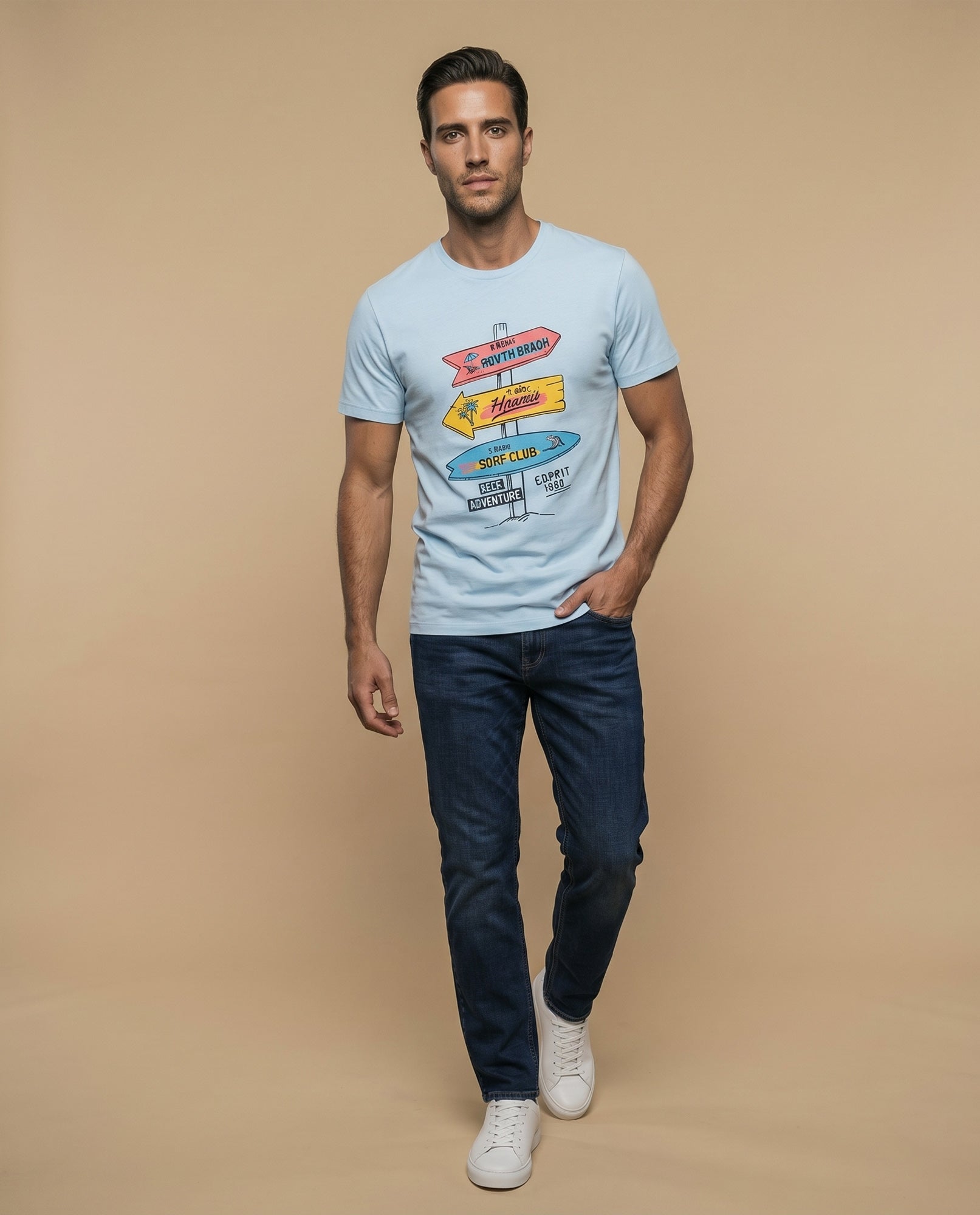 Camiseta manga sisa algodón - Azul 34_345F318_AZU184035_5
