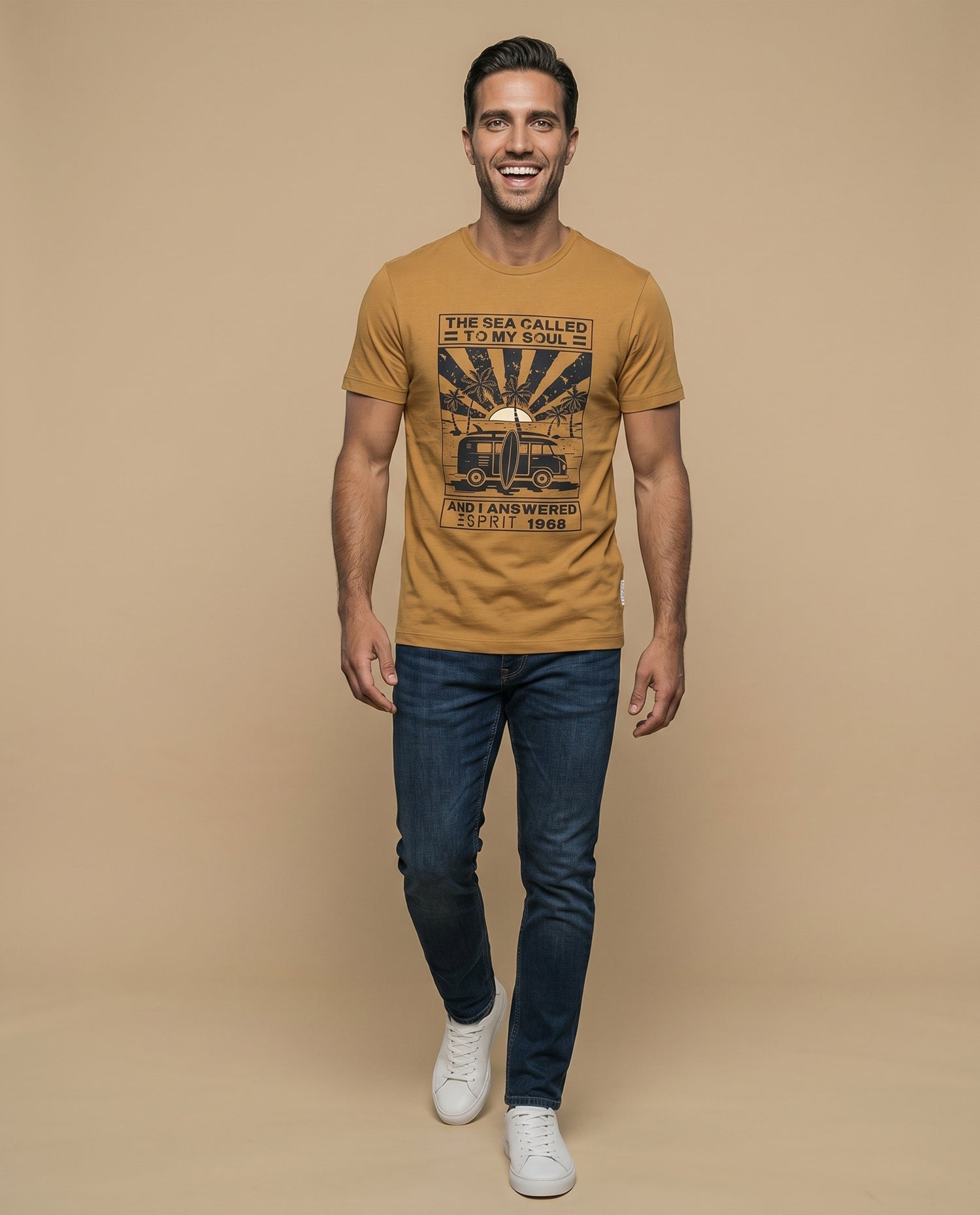 Camiseta manga corta algodón - Amarillo