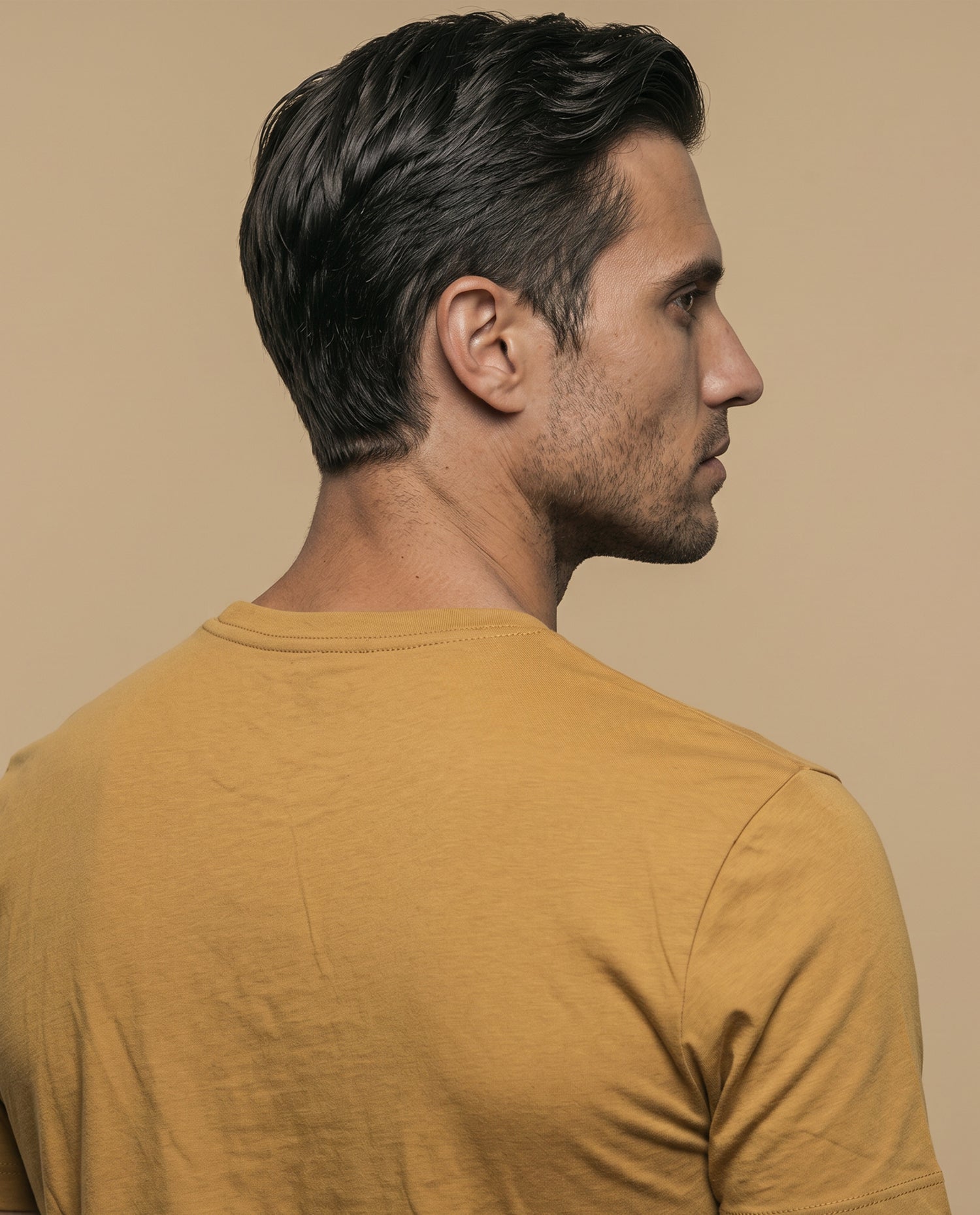 Camiseta manga corta algodón - Amarillo
