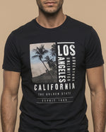 Camiseta slim fit estampada - Negro