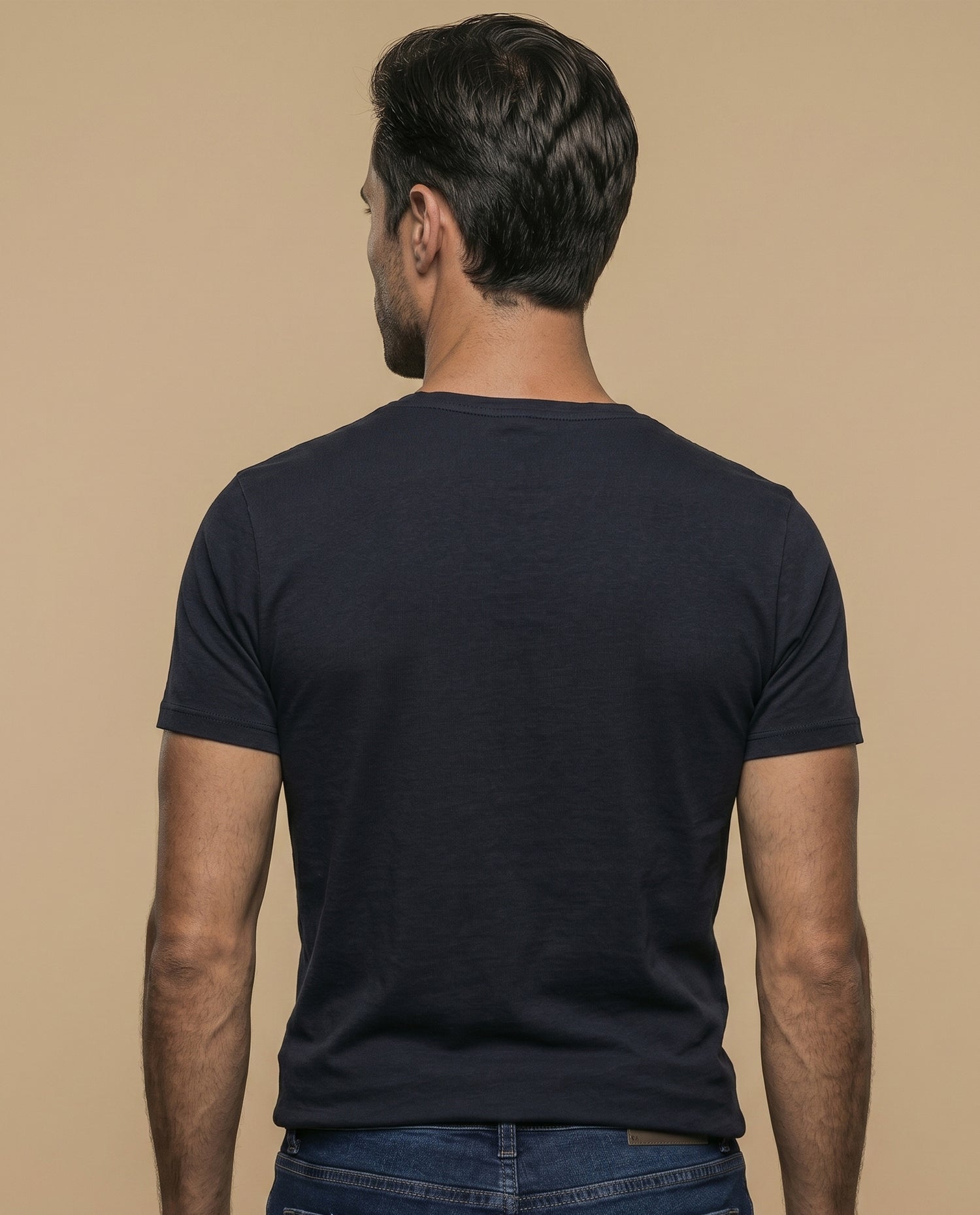 Camiseta slim fit estampada - Negro