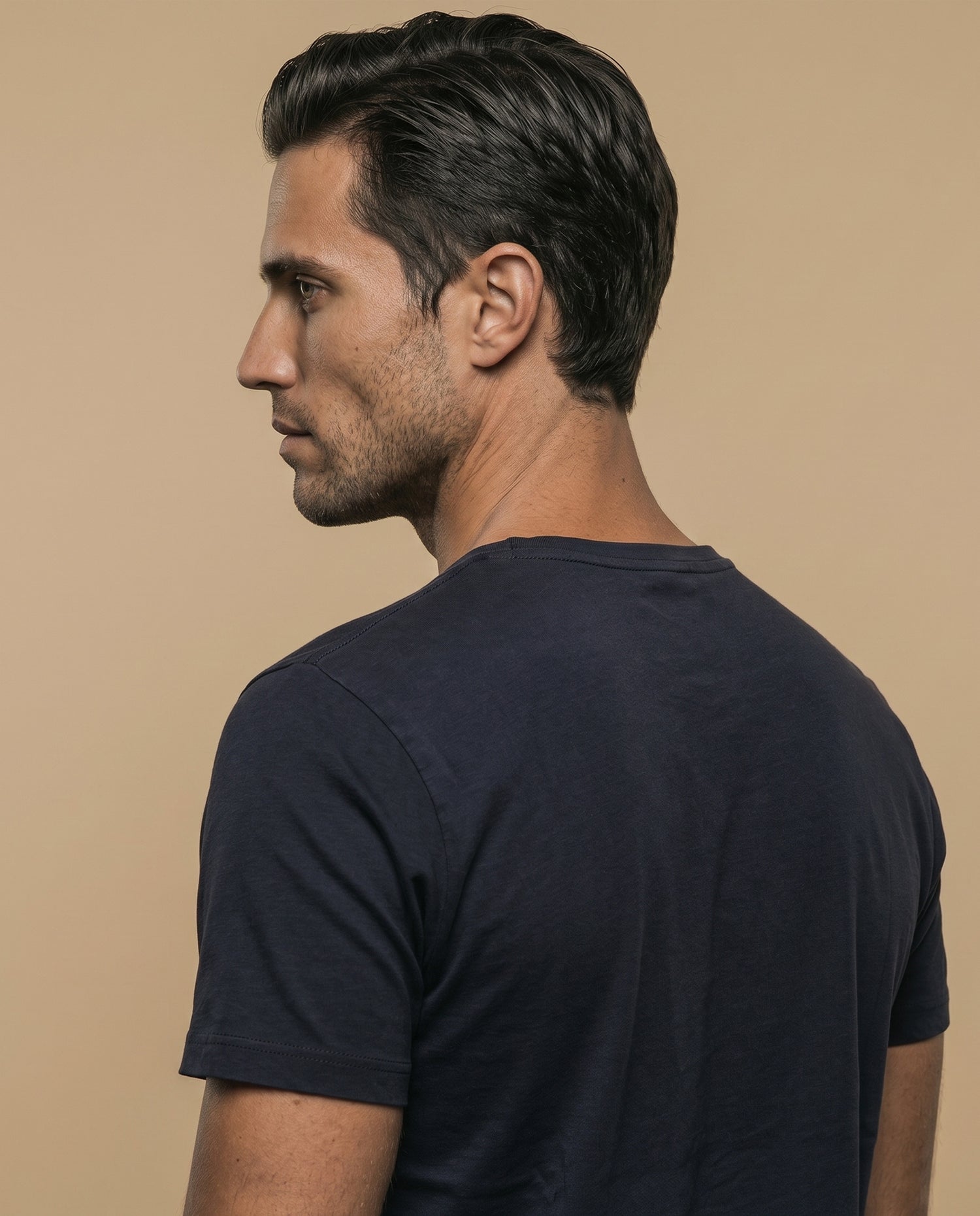 Camiseta slim fit estampada - Negro