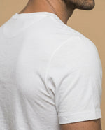 Camiseta manga sisa algodón - Blanco