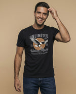 Camiseta Regular Fit Estampada - Negro