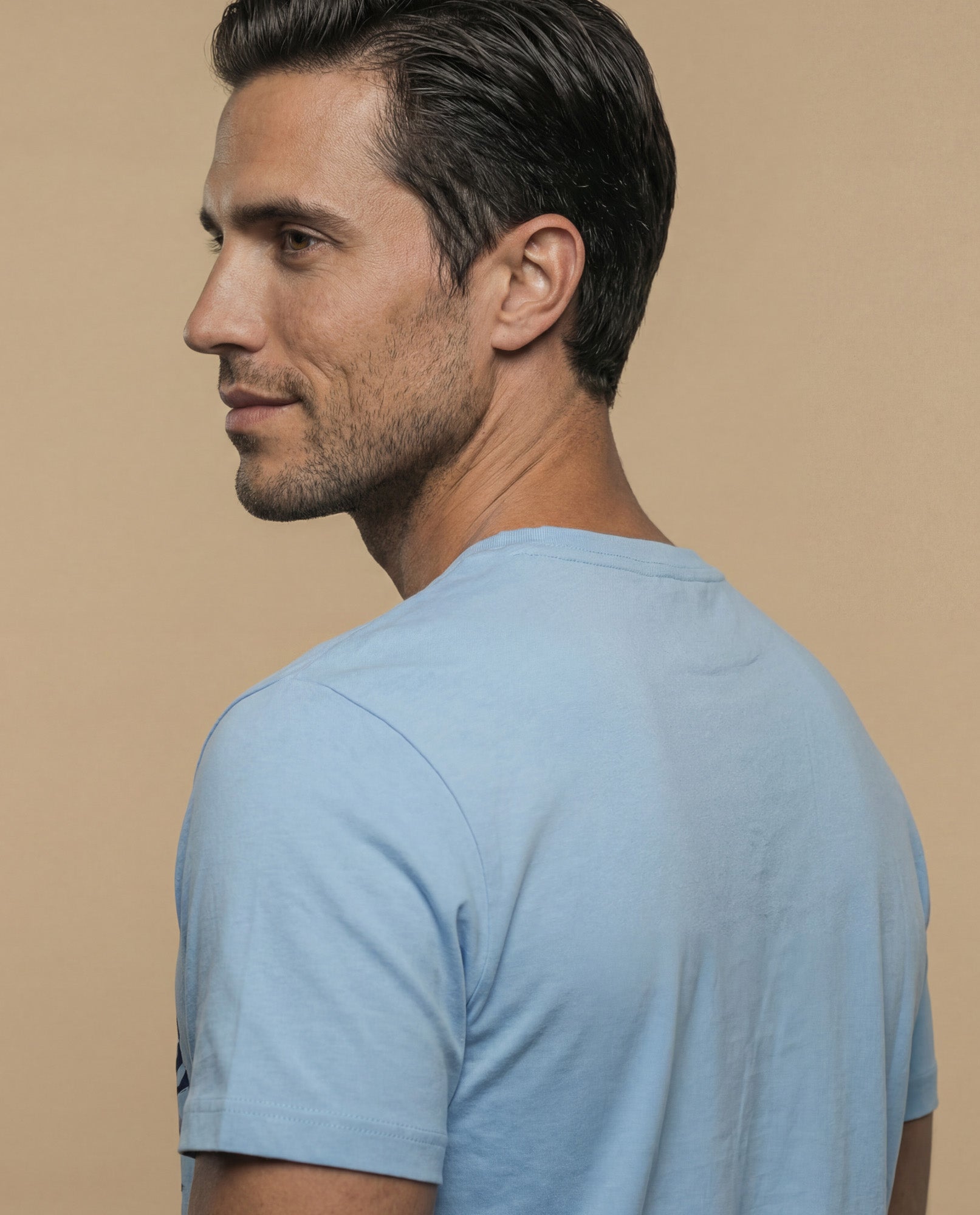 Camiseta manga corta con estampado California para hombre - Azul 34_345F333_AZU144306_6