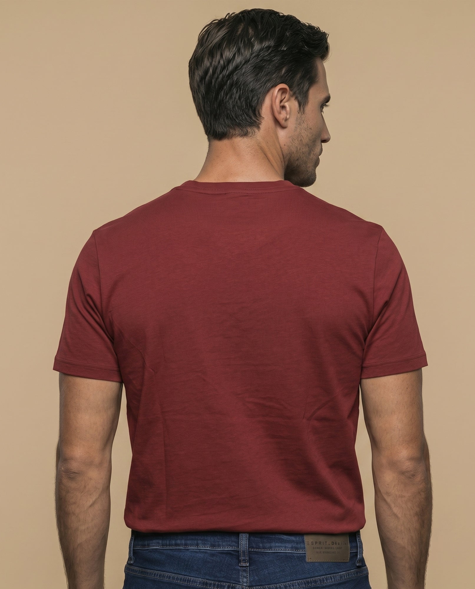 Camiseta manga corta con estampado tipográfico para hombre - Rojo 34_345F336_ROJ191653_4