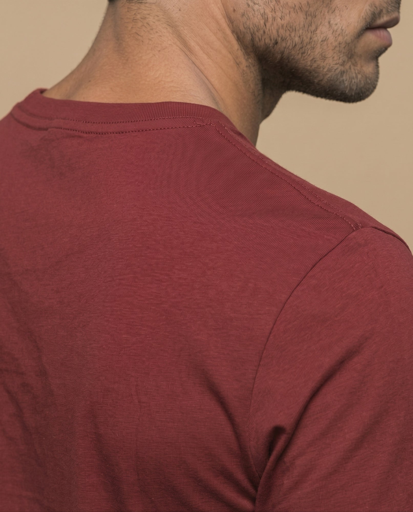 Camiseta manga corta con estampado tipográfico para hombre - Rojo 34_345F336_ROJ191653_6