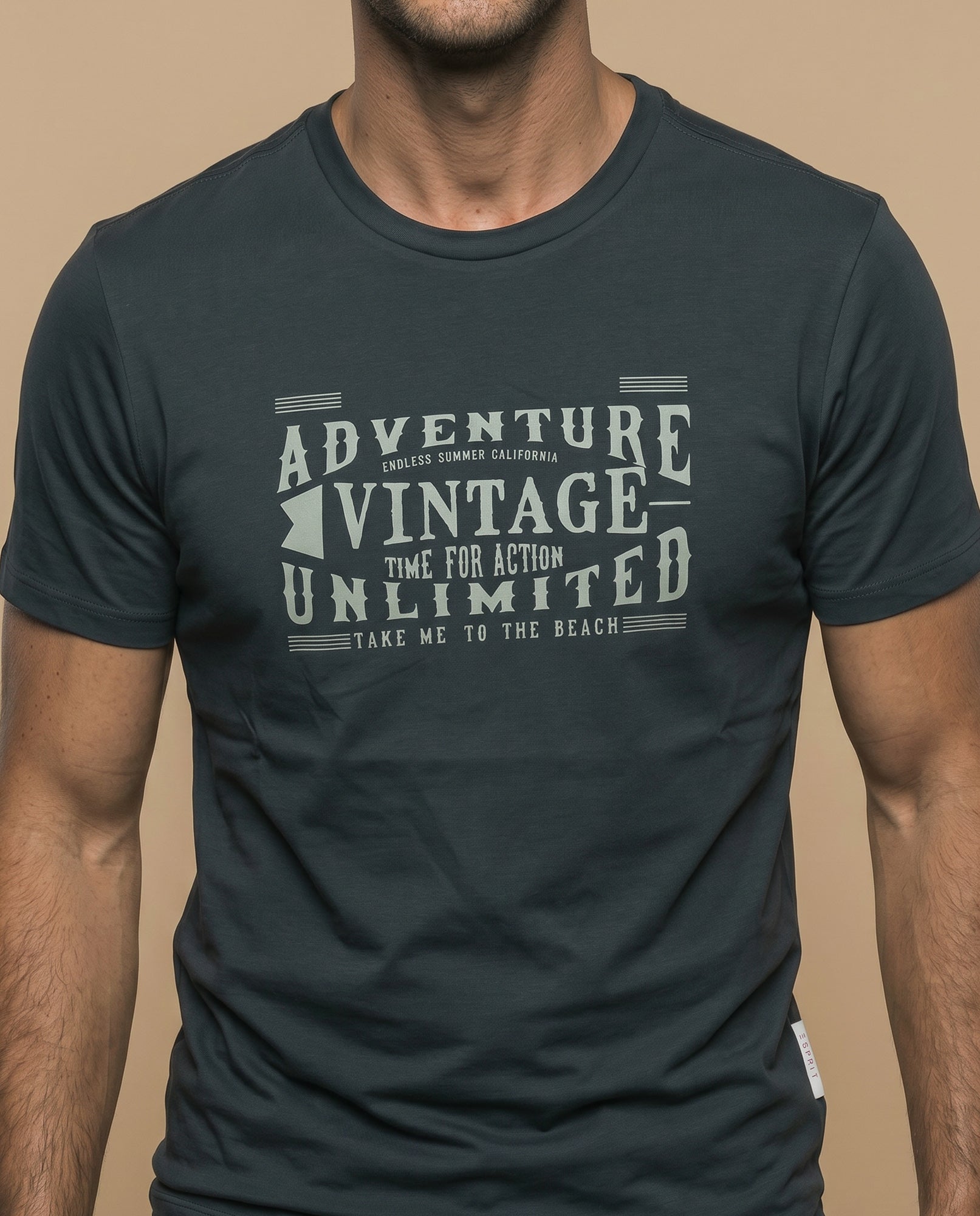 Camiseta Hombre Esprit - Verde 34_345F338_VER165820_3