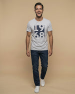 Camiseta manga sisa algodón - Gris