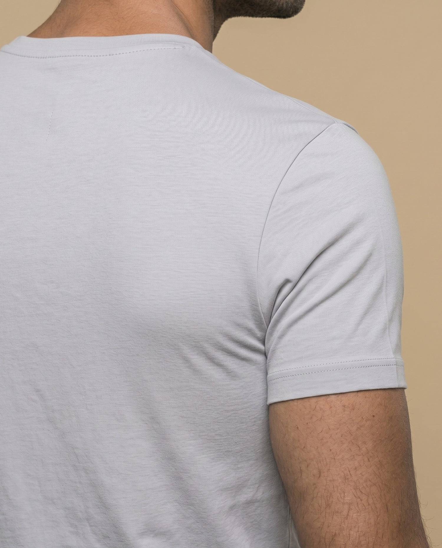 Camiseta manga sisa algodón - Gris