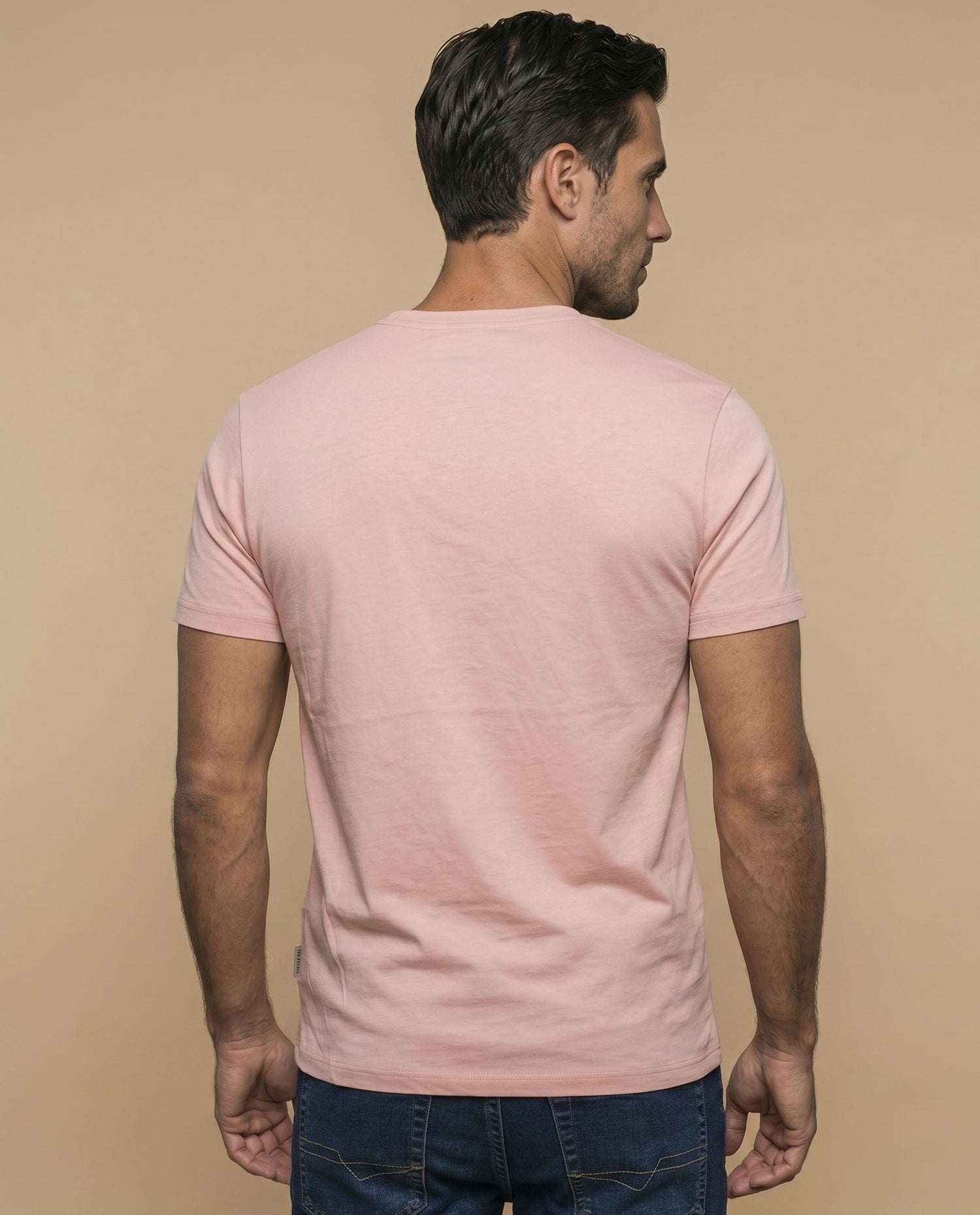 Camiseta manga corta con estampado gráfico ESPRIT 1968 para hombre - Rosa