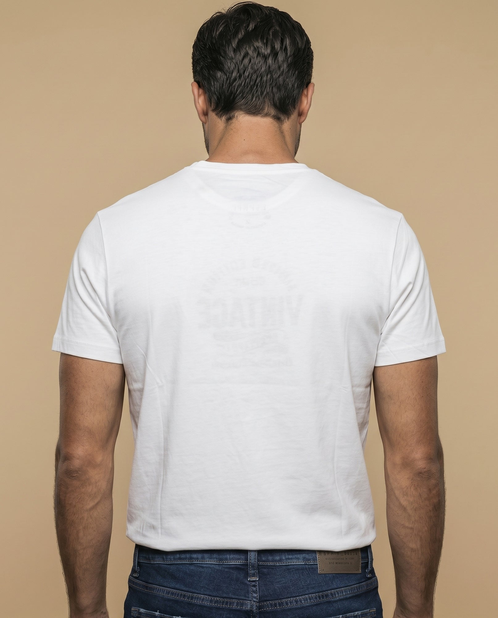 Camiseta manga corta con estampado gráfico vintage para hombre - Crudo 34_345F344_CRU110605_4