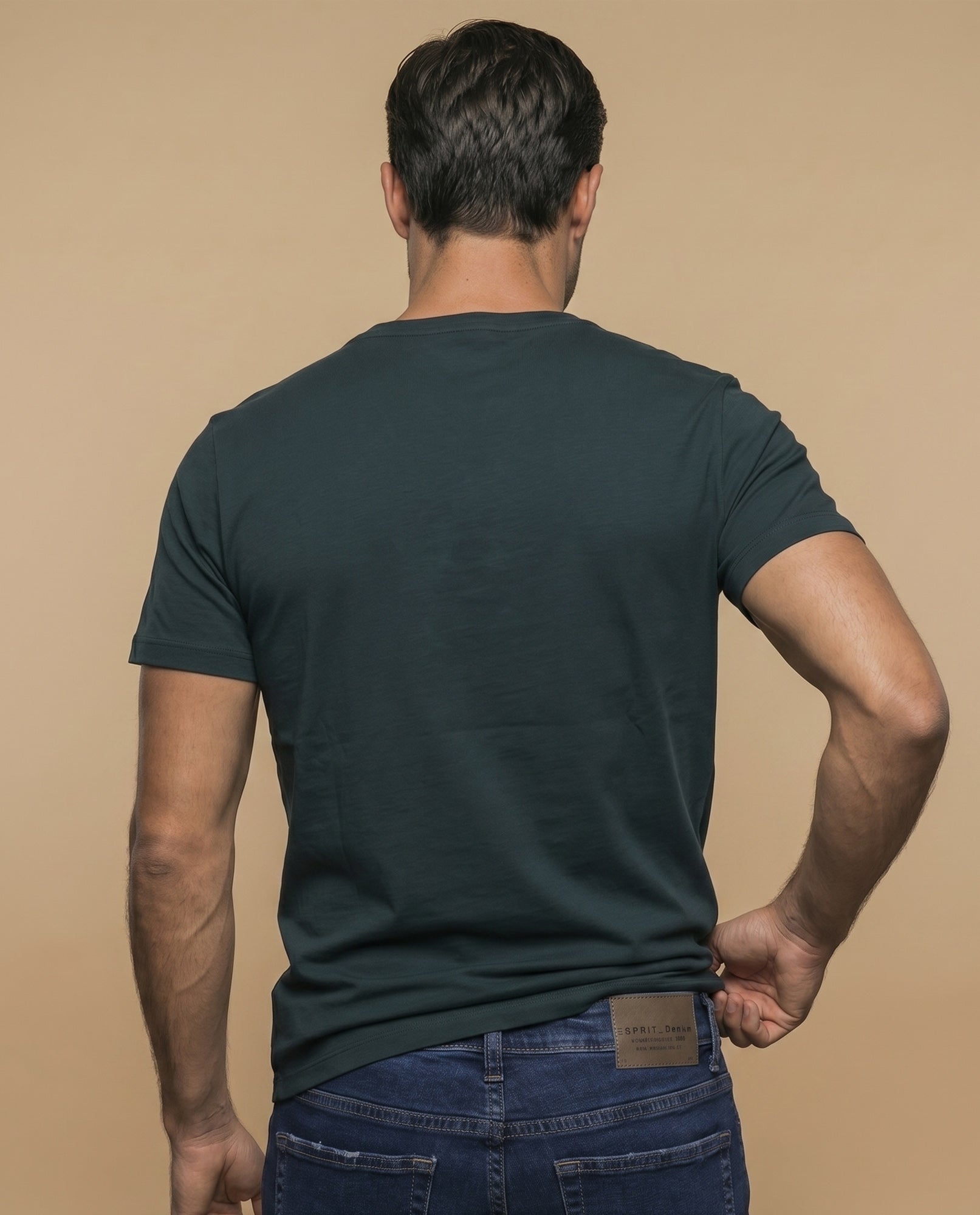 Camiseta Algodón Hombre Esprit - Verde 34_345F346_VER175923_4