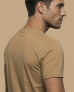 Camiseta manga corta con estampado gráfico ESPRIT 1968 para hombre - Beige