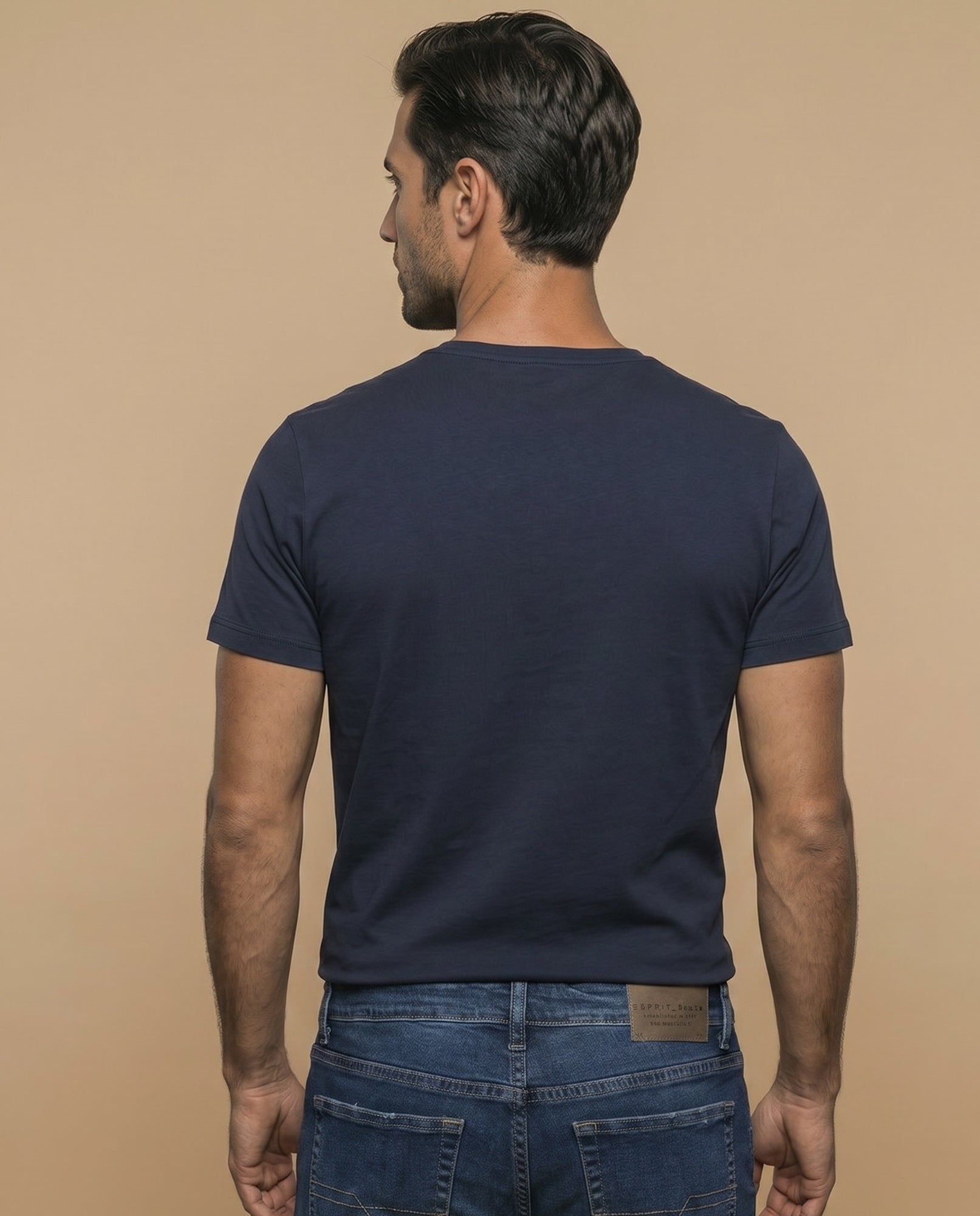 Camiseta manga corta con estampado gráfico estilo vintage para hombre - Azul 34_345F348_AZU194122_4