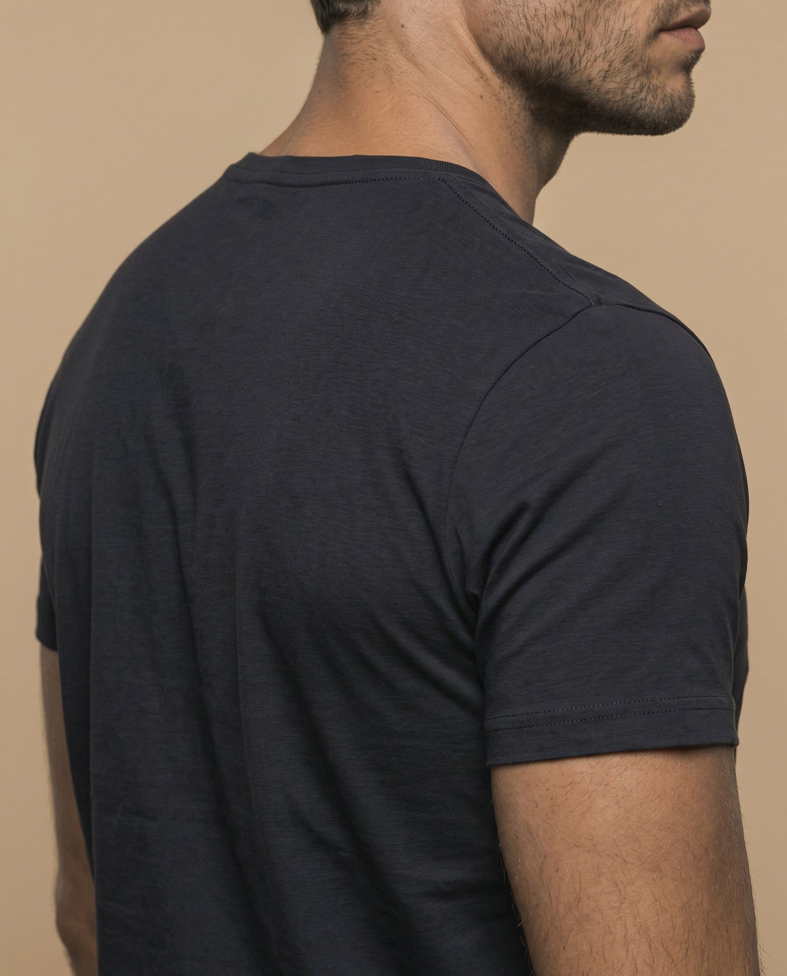 Camiseta Slim fit algodón - Negro 34_345F349_NEG193713_6