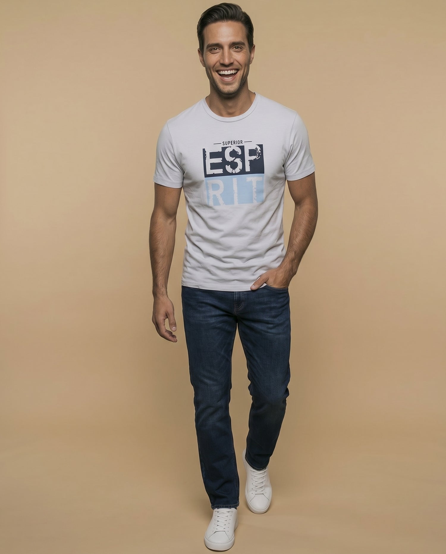 Camiseta manga corta algodón - Gris